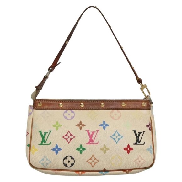 LOUIS VUITTON Multicolor Pochette Accessoires Pouch White - Picture 1 of 16